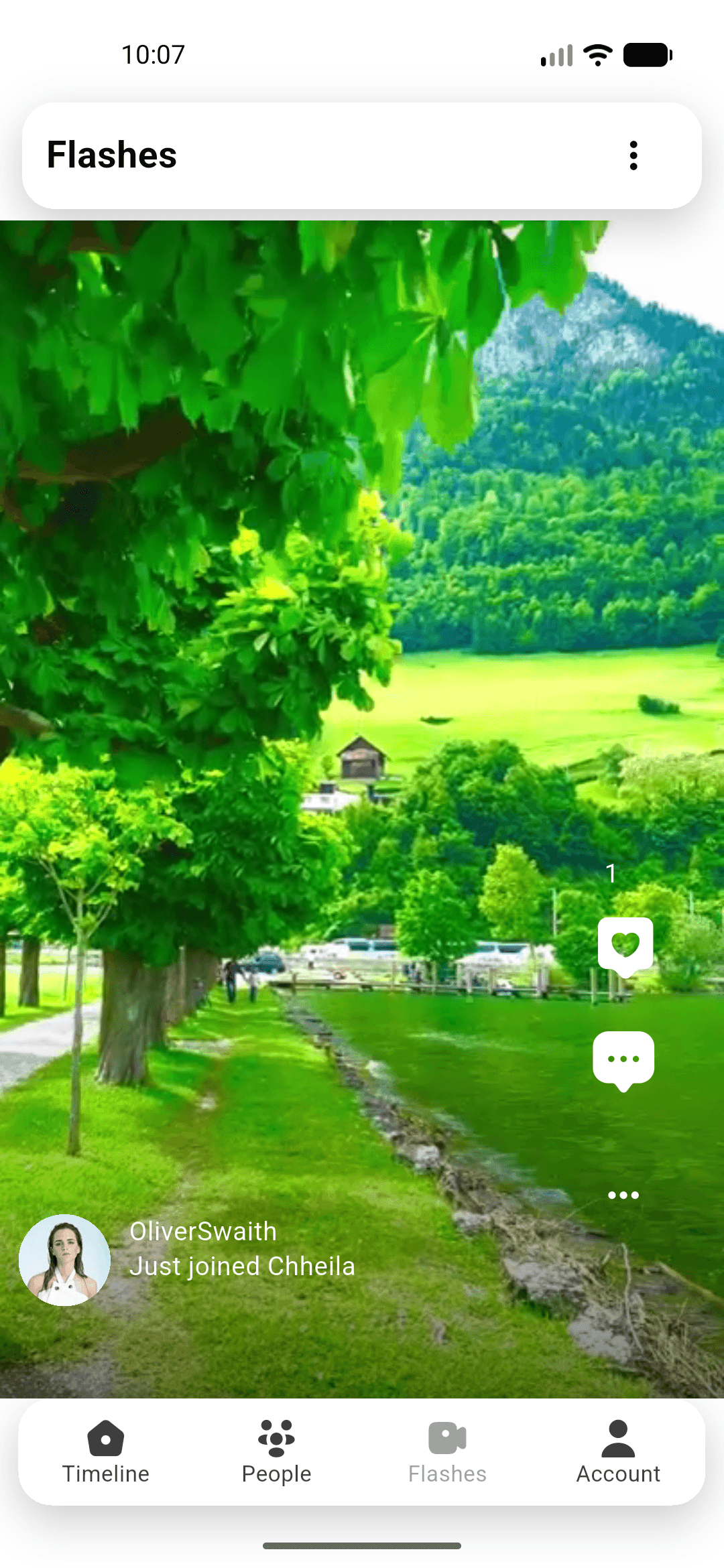 Mindful feed screen