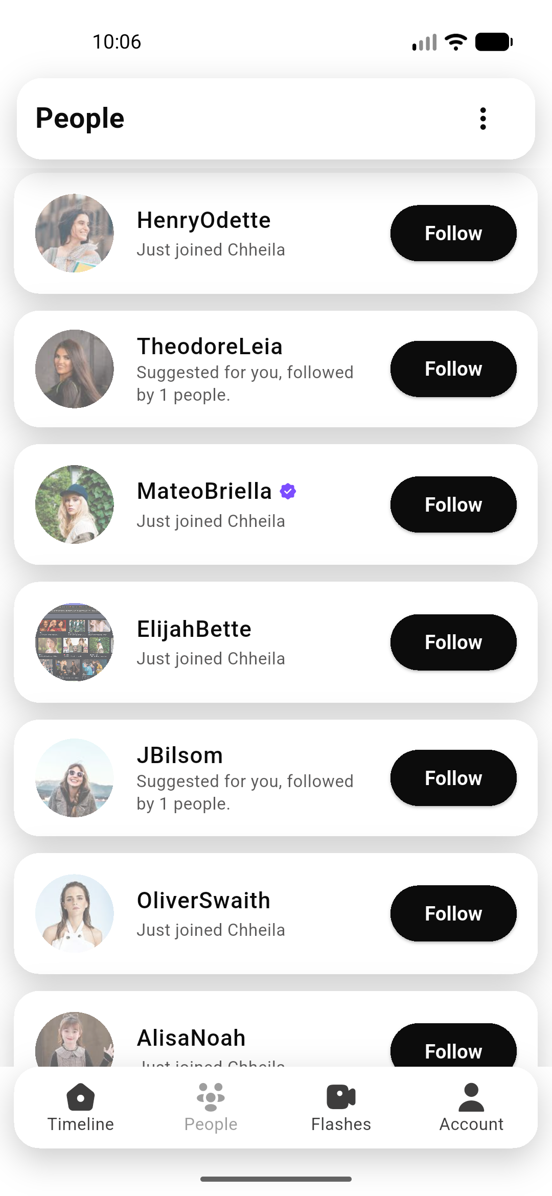 People screen